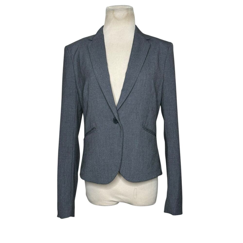 H&M gray single button long sleeves blazer size 8